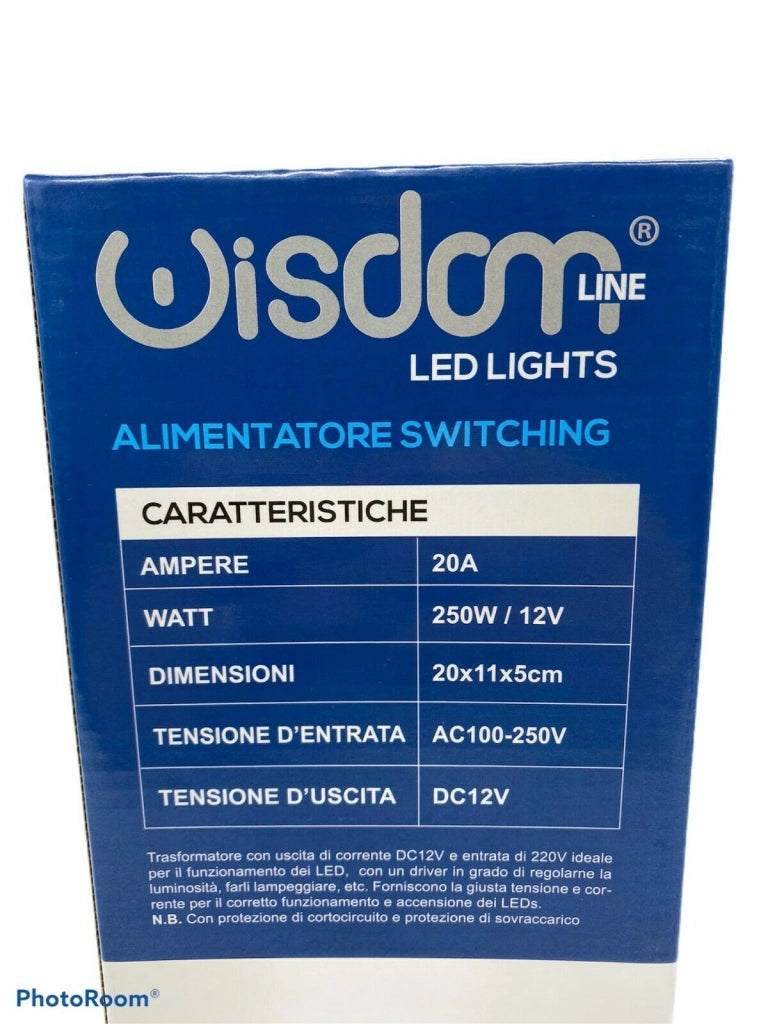 Alimentatore Stabilizzato Trasformatore Switching da 10A 24V 240W 220V Wisdom