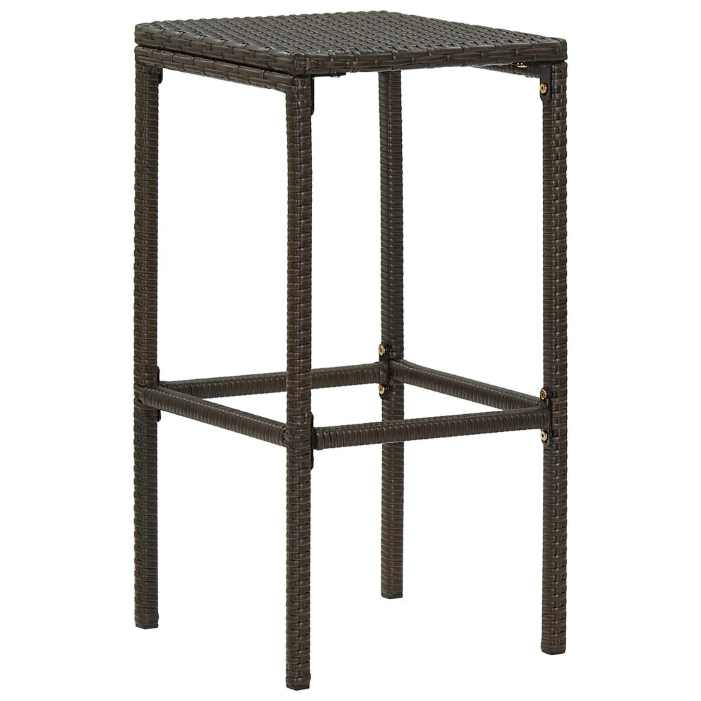 Set da Bar da Giardino 4 pz con Cuscini in Polyrattan Marrone 3064922