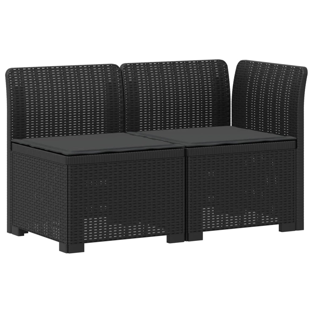 Divano da Giardino a 2 Posti con Cuscini Aspetto Rattan PP 8011925