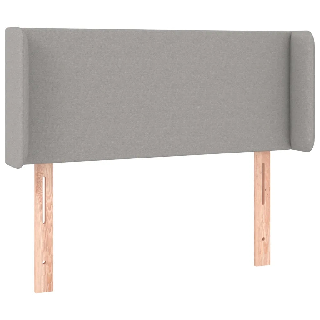 Testiera ad Orecchio-Testata con Orecchie Grigio Chiaro 103x16x78/88 cm in Tessuto 664971