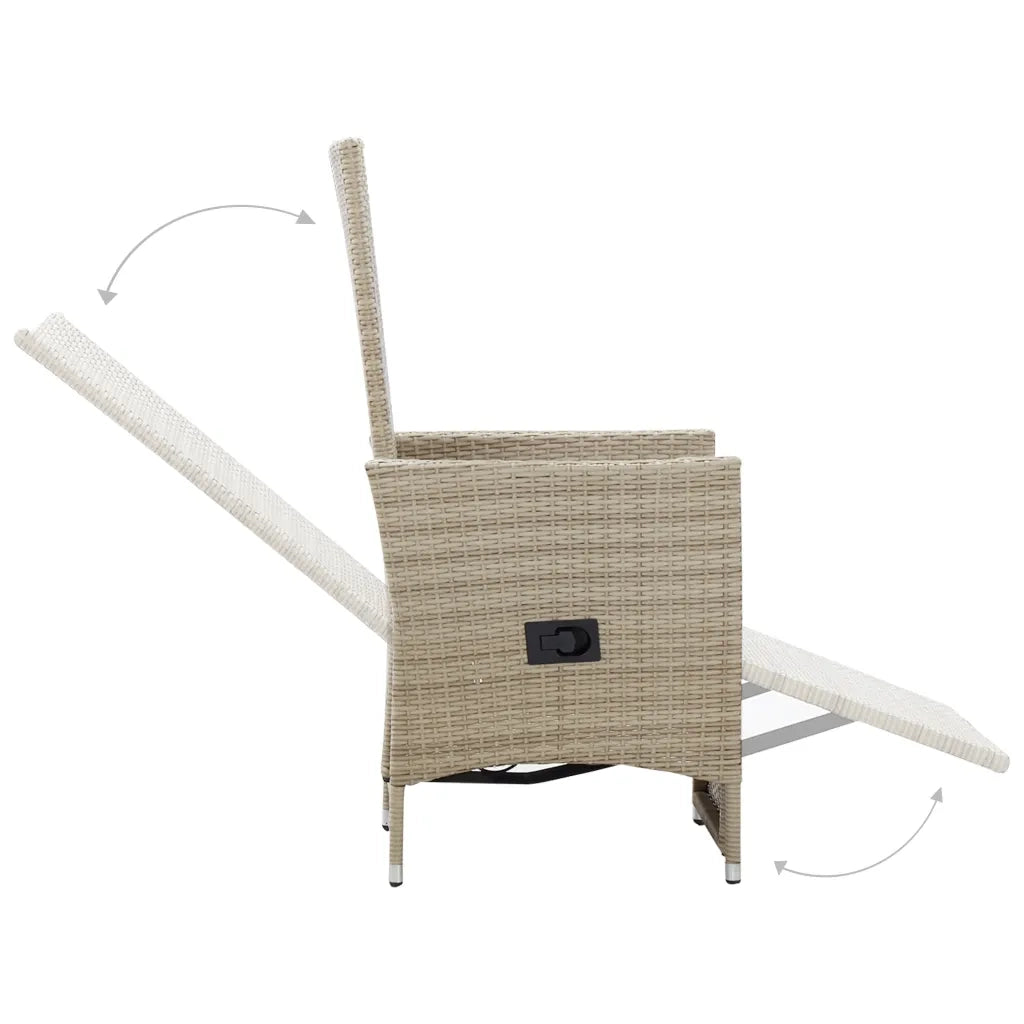 Set Mobili da Pranzo per Giardino 5 pz Beige 3068762