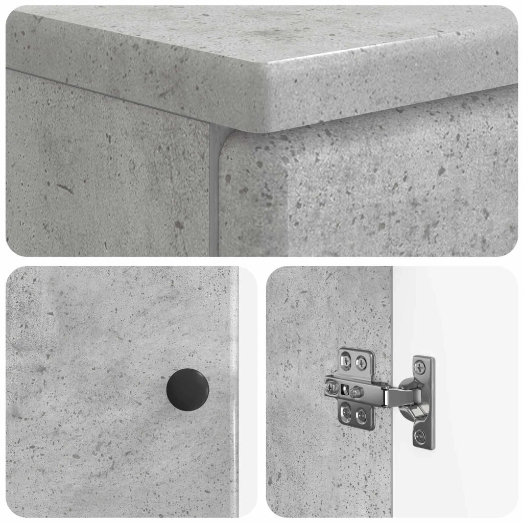 Set di Armadi da Bagno da 2 Pezzi BREDA Grigio Cemento 3417642