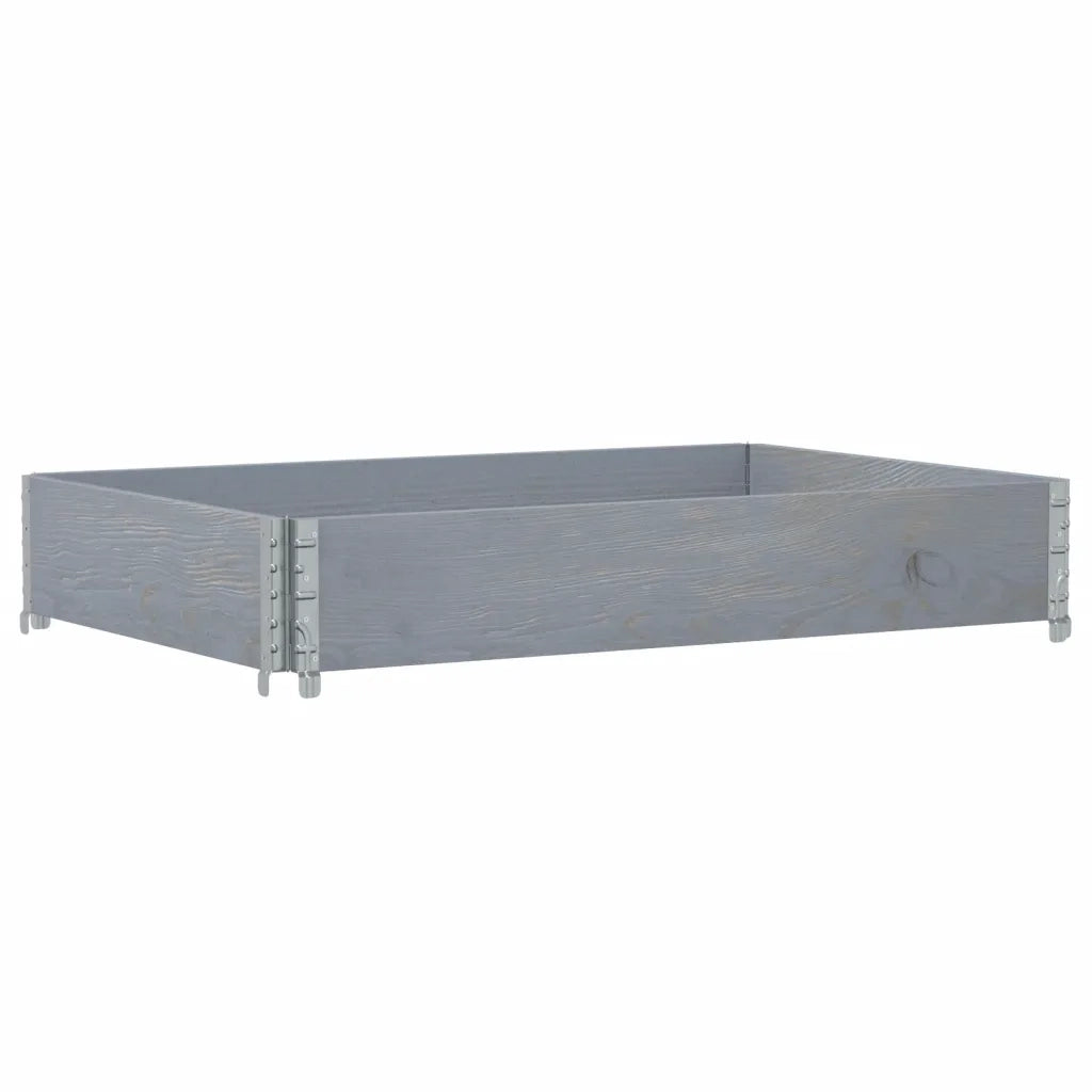 Paretale per Pallet Grigio 120x80 cm in Legno Massello di Pino CFW6129872