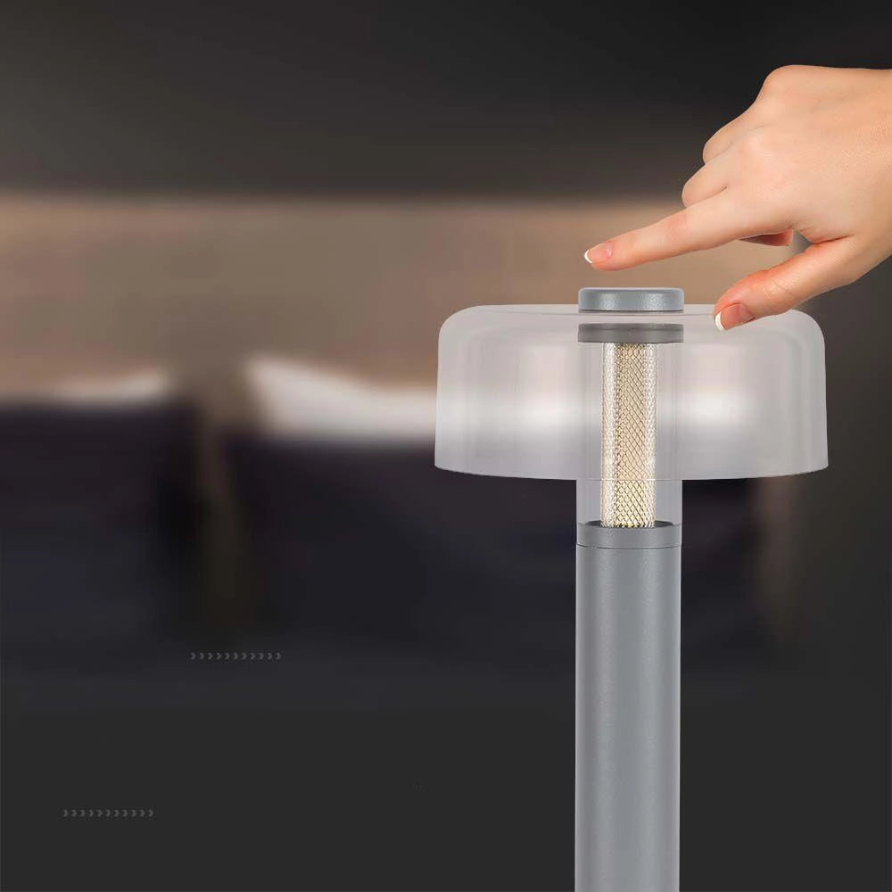 Lampada da tavolo LED 1W 100lm USB-C ricaricabile grigia