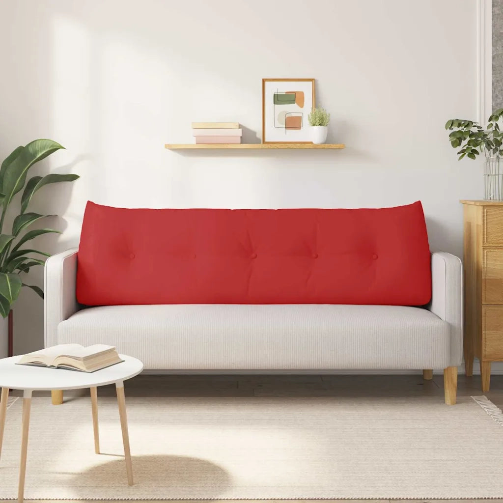 Cuscino per Schiena | Cuscino dorsale Rosso 160 x 24 x 50 cm Tessuto