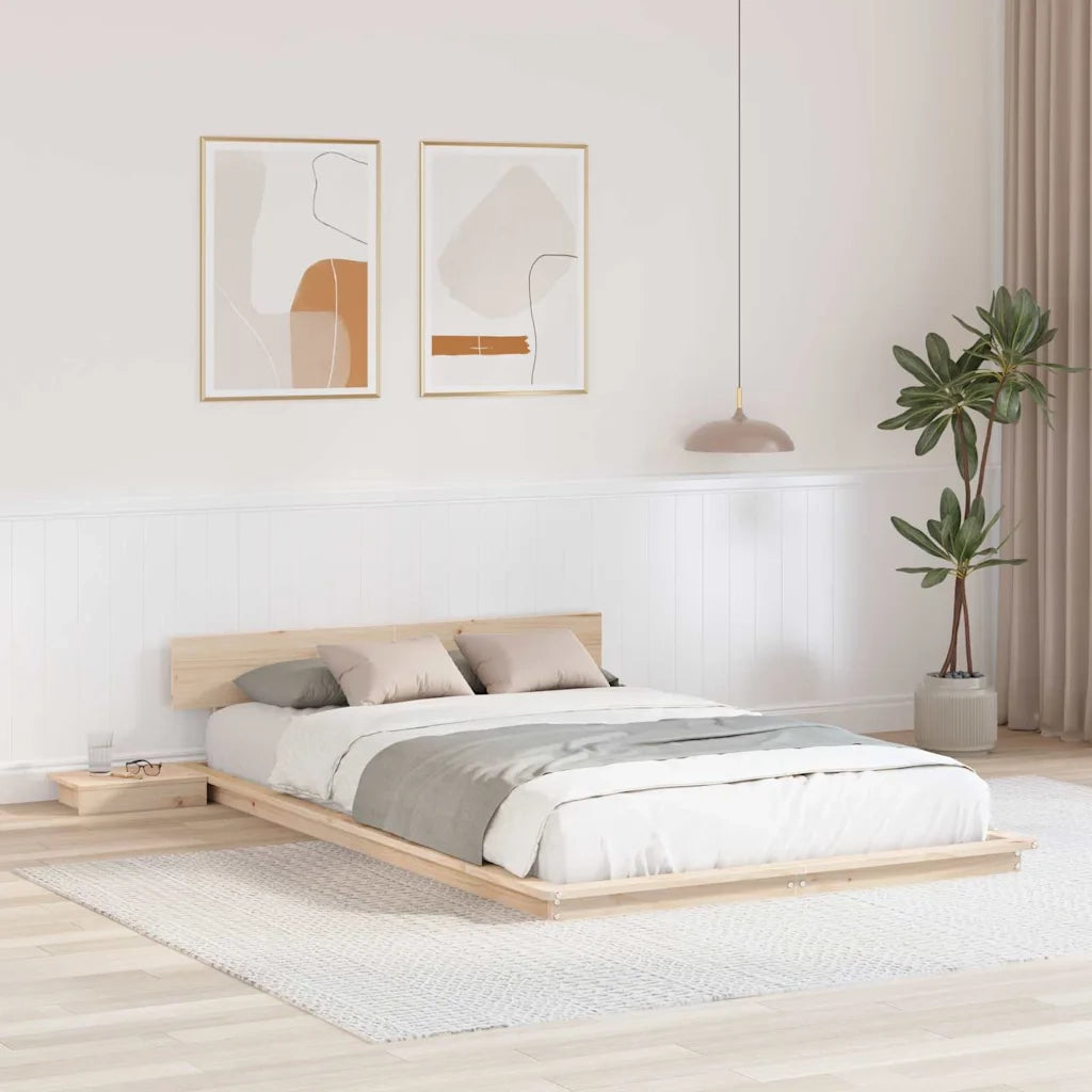 Struttura del letto-Giroletto Marrone 120 x 190 cm legno 815716