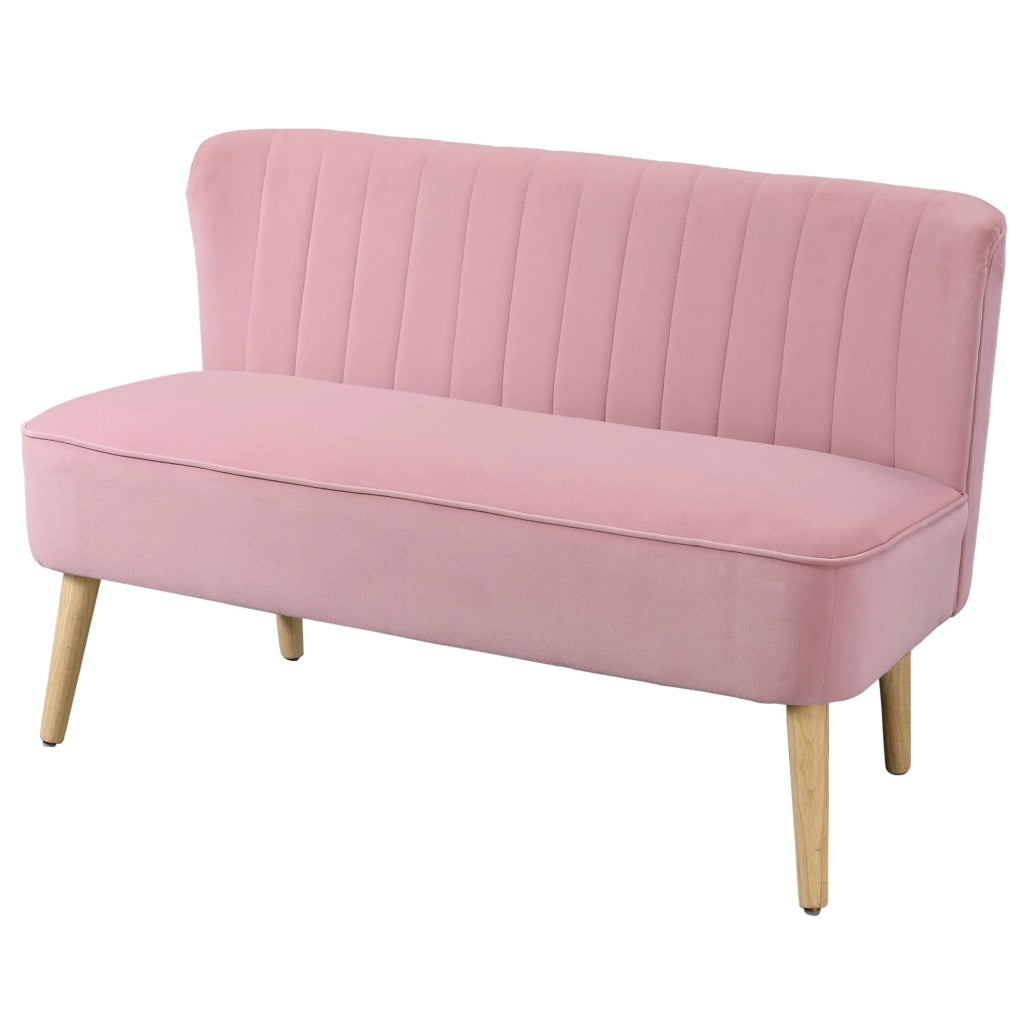 Divano 2 posti in tessuto rosa ¨C Minimal ¨C 90x