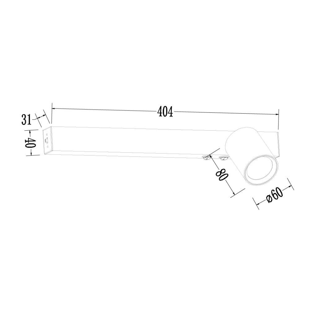 Applique Magnet bianca destra LED 5W CCT GU10 lettura