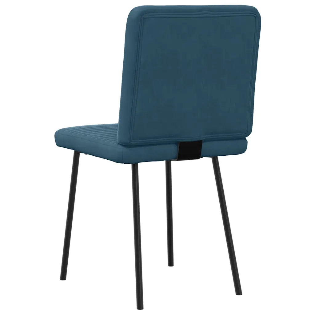 Sedie da Pranzo 4 pz Blu in Velluto 3315243