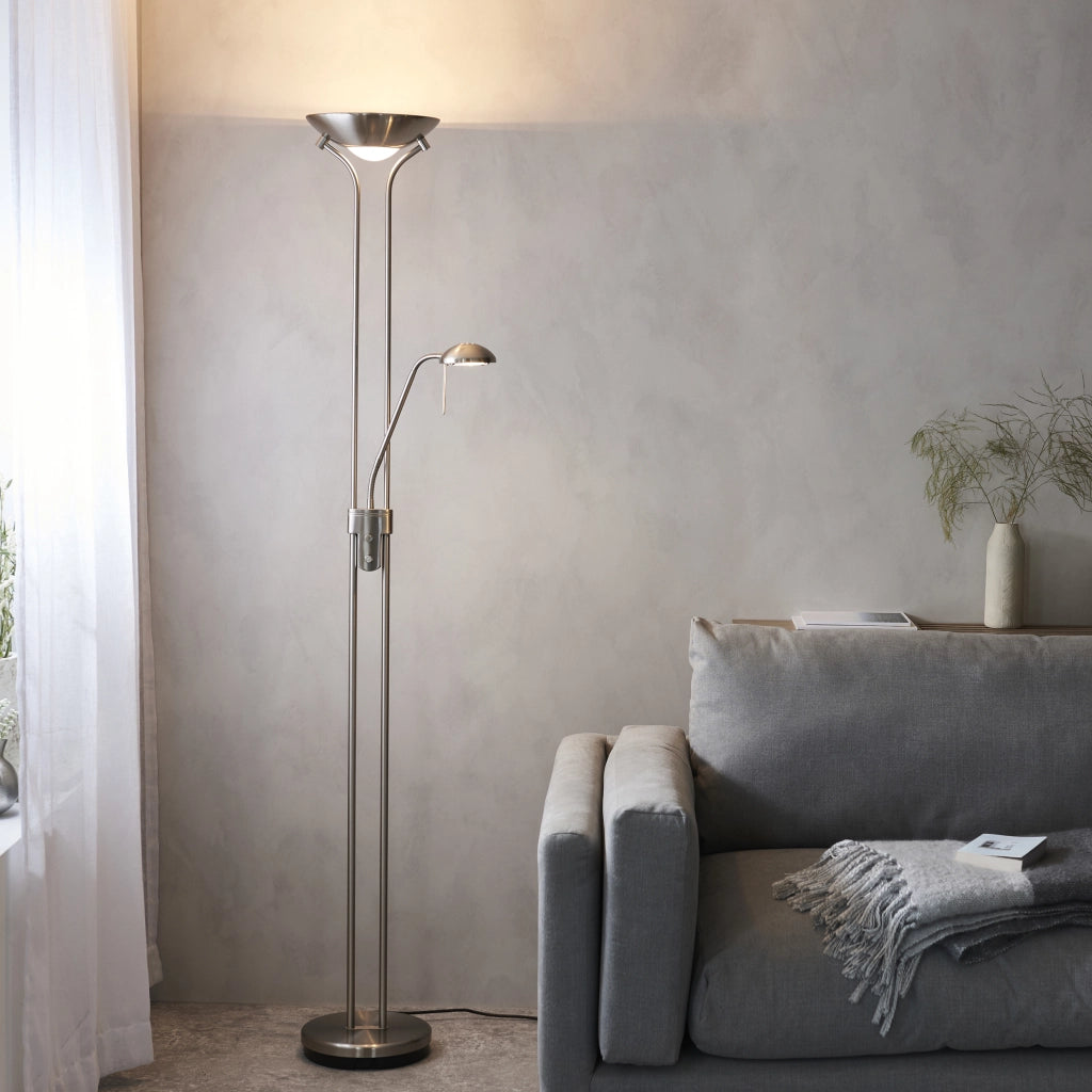 Lampada da terra Rome mother&child cromo satinato Endon