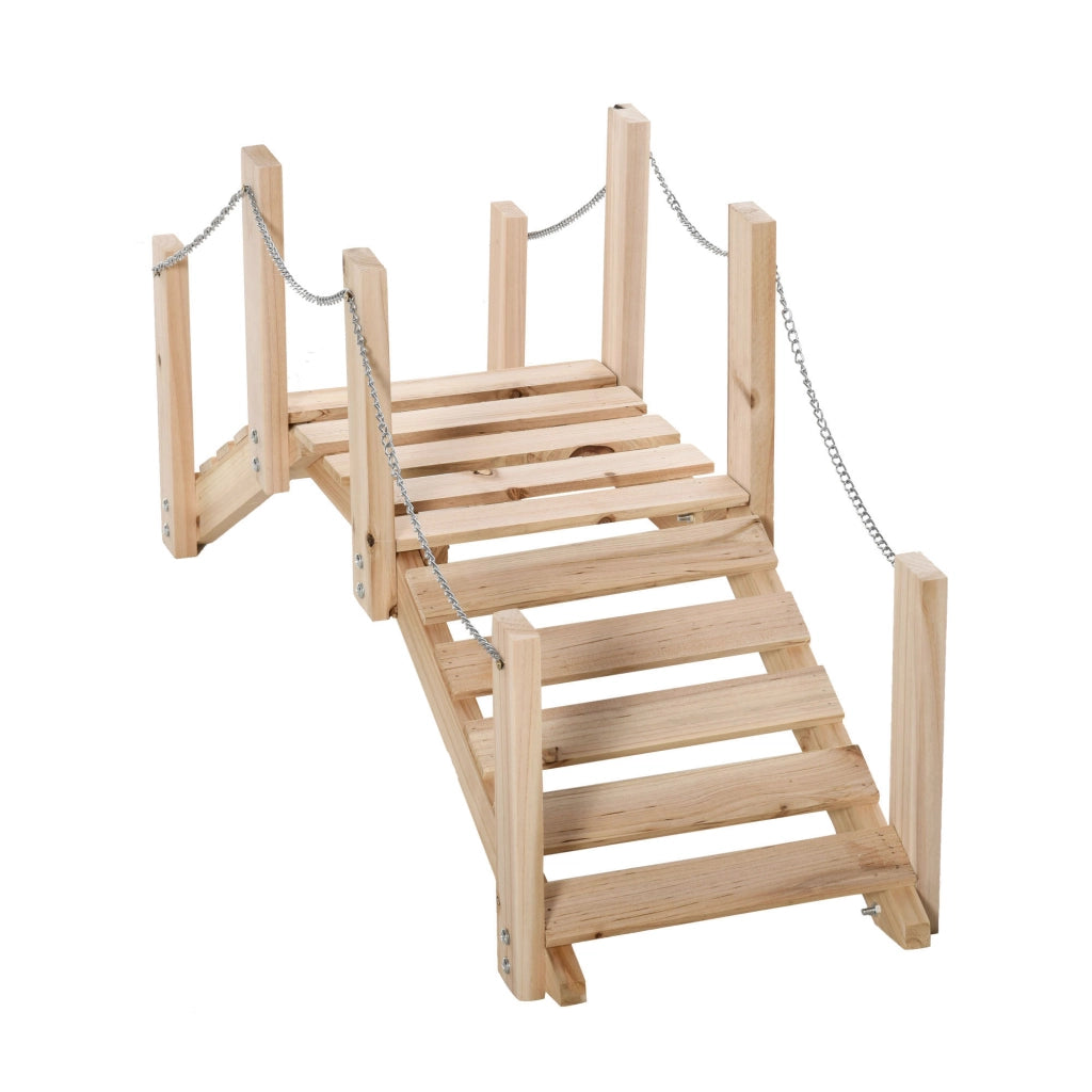 Ponticello da Giardino in Legno per Stagno ¨C Minimal ¨C 100x32x48 cm