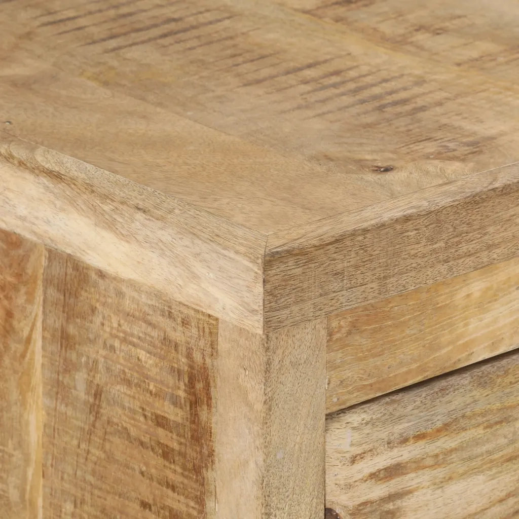 Scrivania a Colonna in Legno Massello di Mango 140x50x77 cm 338209