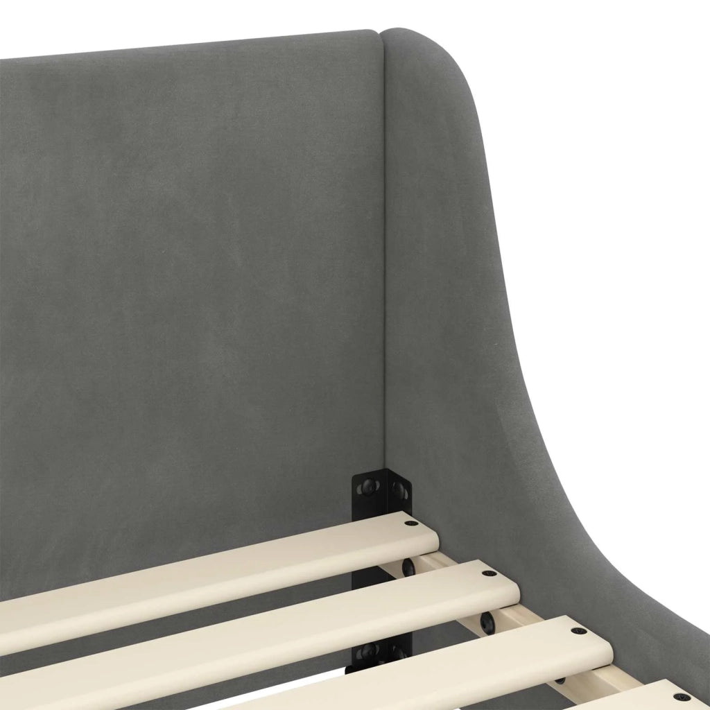 Struttura letto bambini con testata Grigio scuro 90 x 200 cm