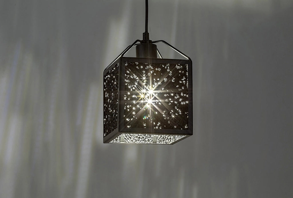 Lampada a sospensione moderna cubo nero E27 40W Rabalux