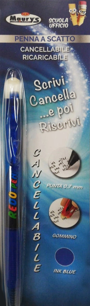 MAURY'S PENNA A SCATTO CANCELLABILE BLU