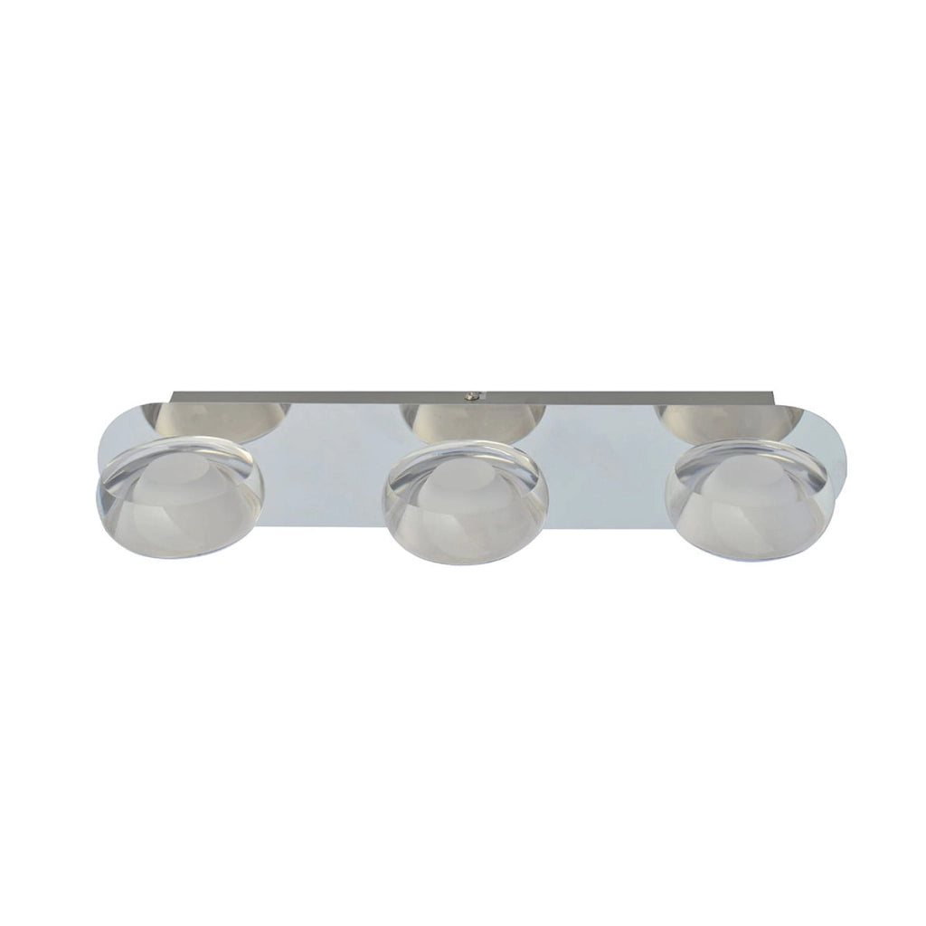 Plafoniera Italux Steven LED 3 luci cromo 3000K moderna