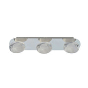 Plafoniera Italux Steven LED 3 luci cromo 3000K moderna