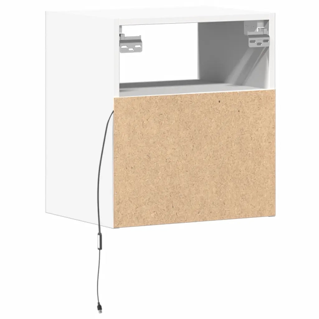 Comodino a Parete con Luci LED Bianco 3307975