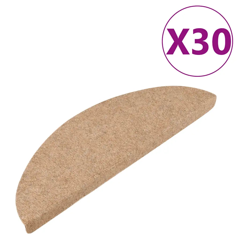 Tappetini Autoadesivi per Scale 30 pz Beige 56x17x3 cm 3365895