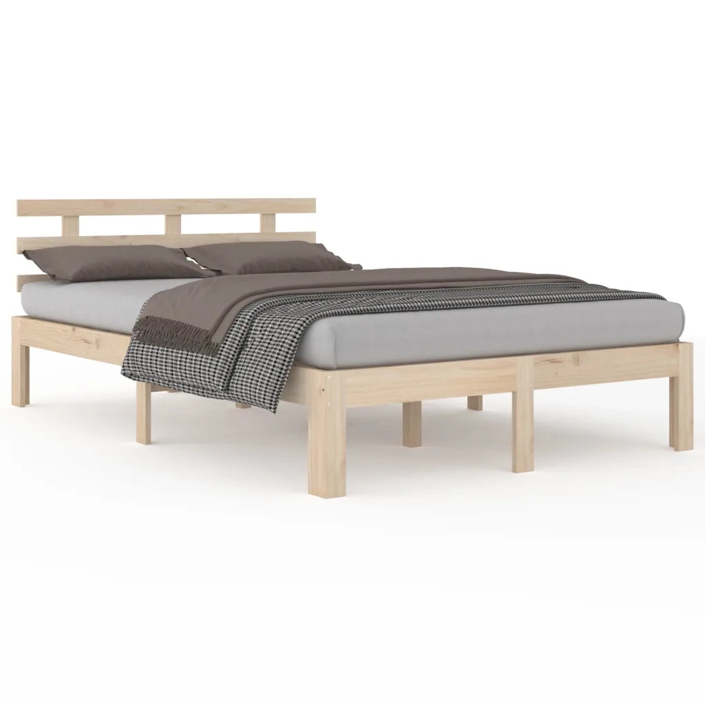 Letto matrimoniale | Letto per adulti | Giroletto in Legno Massello 135x190 cm Double