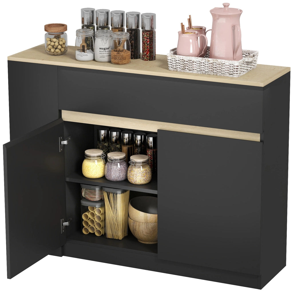 Armadio da Cucina ¨C Minimal ¨C Nero 110x29,5x82 cm