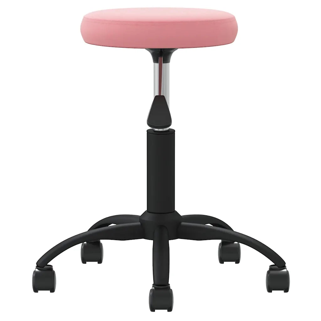 Sgabello da Massaggio in Velluto Rosa CFW8719543