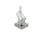 Fumaiolo gallo 25x25cm in acciaio inox base quadra