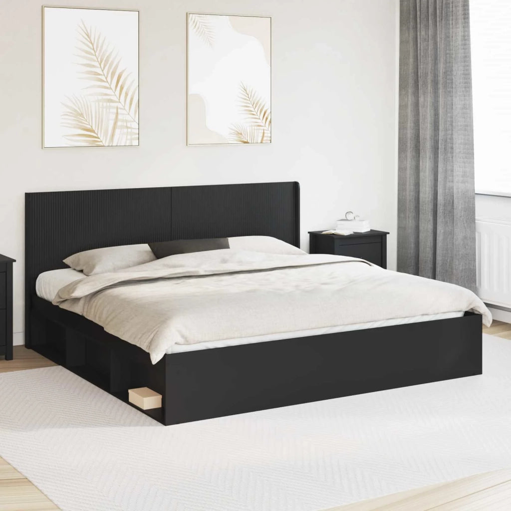 Testiera | Testata Letto Nero Legno ingegnerizzato