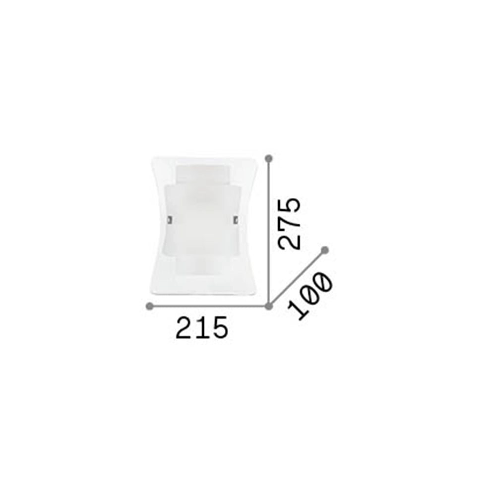Applique Moderna Triplo Vetro Bianco 1 Luce E27