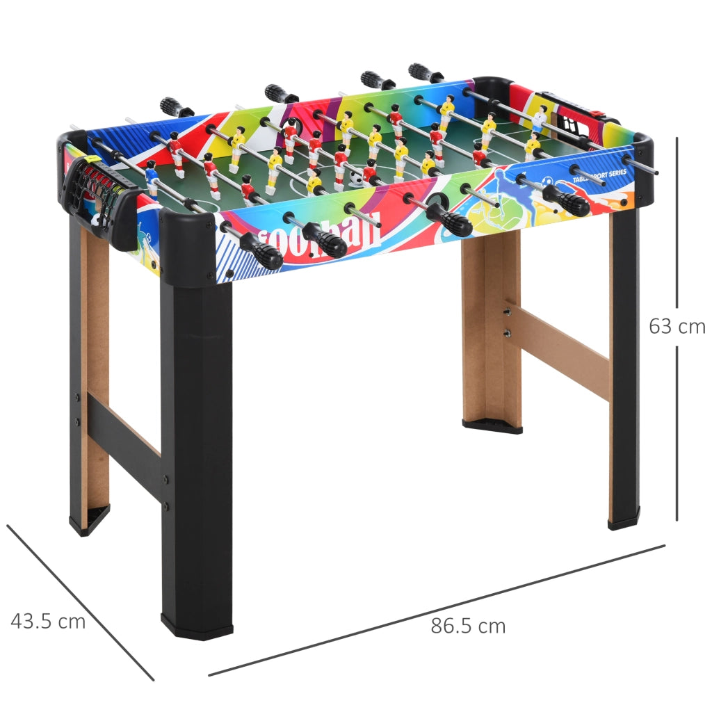Calcio Balilla ¨C Minimal ¨C Legno, Acciaio Inox, Plastica, 86.5x43.5x63 cm, Multicolore
