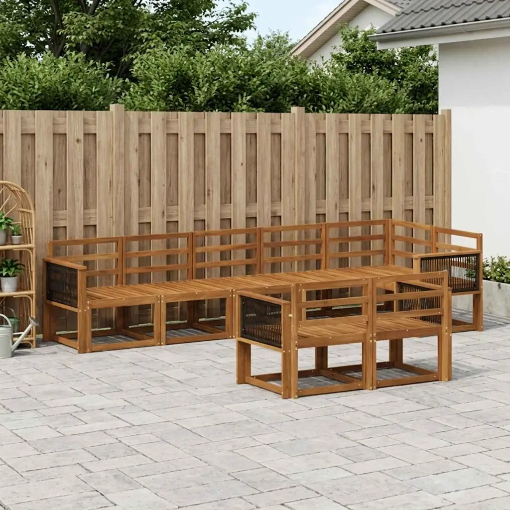 Set di divani da esterno 8 pcs Naturale