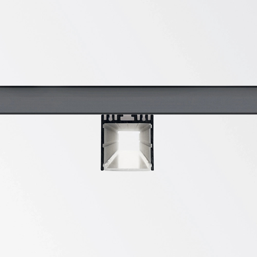 Profilo Trimless Vision Alluminio Nero 200Cm