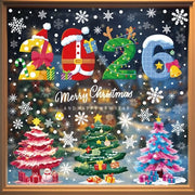 Decorazioni per Natale, adesivi statici, articoli per la festa di Natale, adesivi per vetro, stile 2