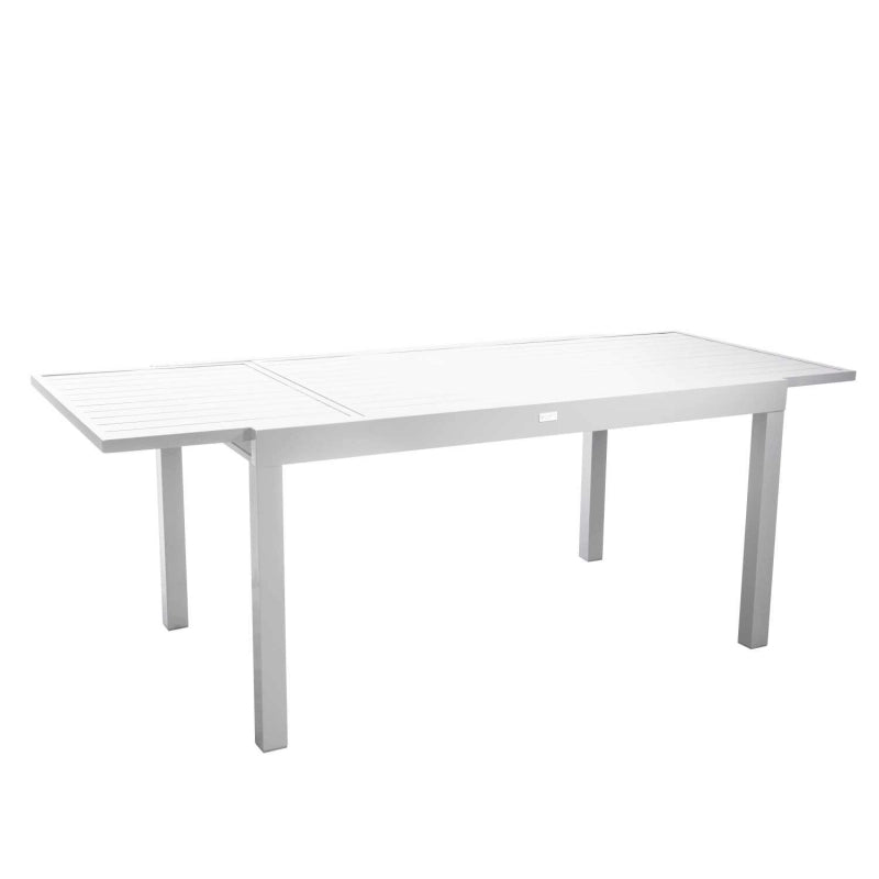 Tavolo alluminio sullivan bianco cm 150/210x90h73