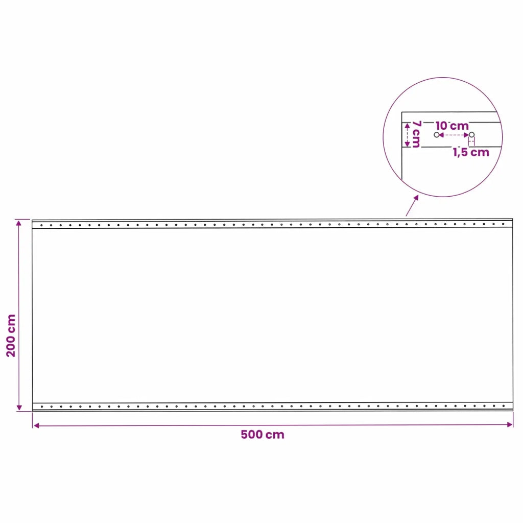 Telo con Occhielli 2 pz Verde 2 x 5 m 260 gsm PE 3429750