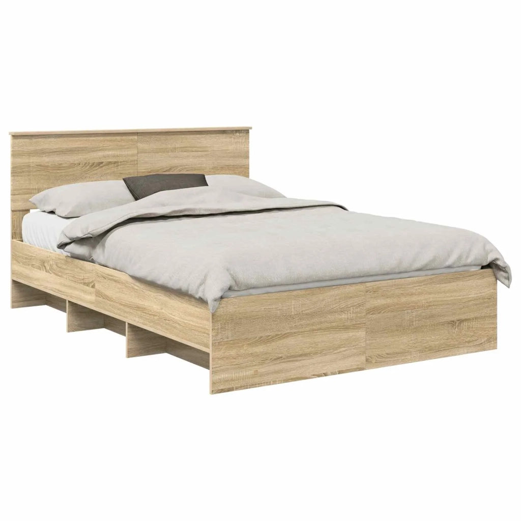 Struttura del letto con testiera-Giroletto con Testiera Rovere Sonoma 150 x 200 cm 898699