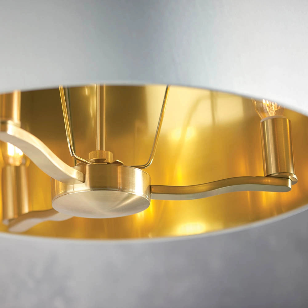 Lampadario Harvey Endon oro satinato bianco 3xE14 40W
