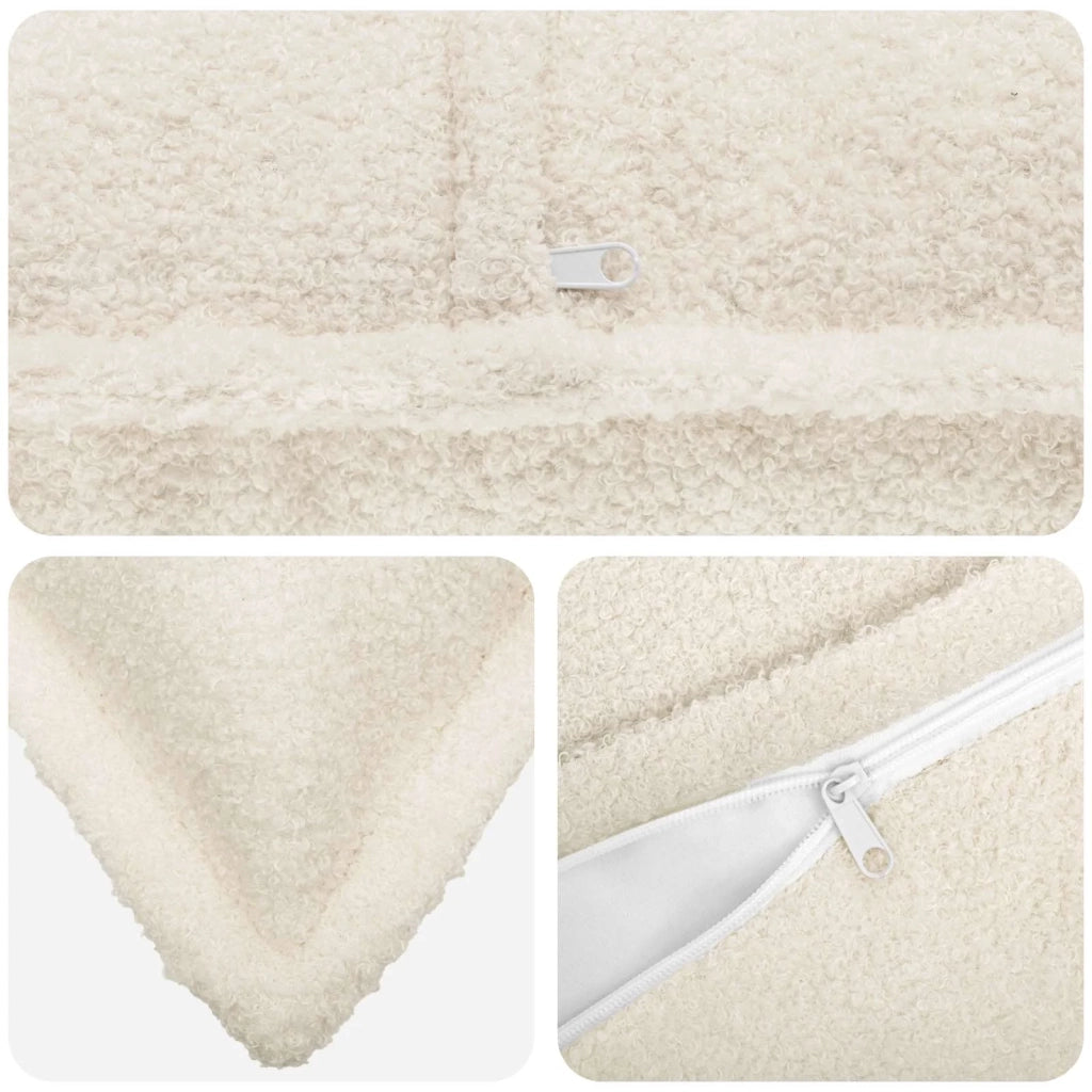 Federa 2 pcs HOUTEN Crema 50 x 75 cm Bouclé 919829