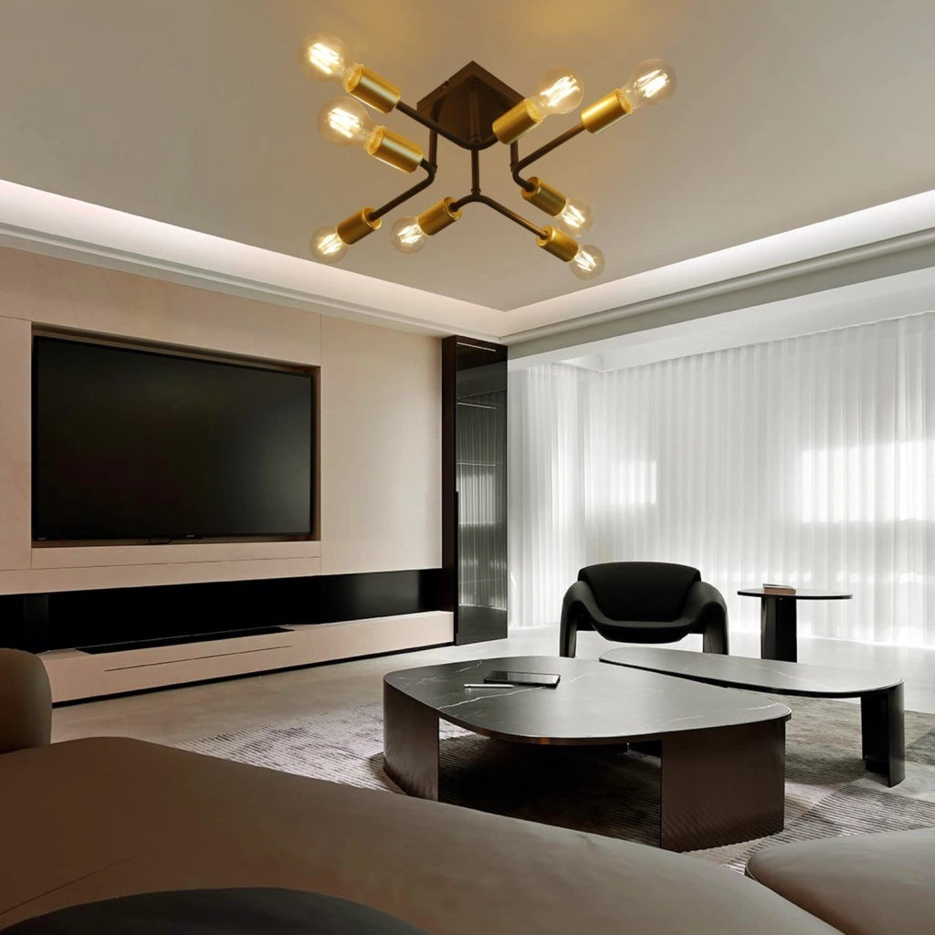 ZMH Lampada da soffitto vintage nera industriale per camera letto