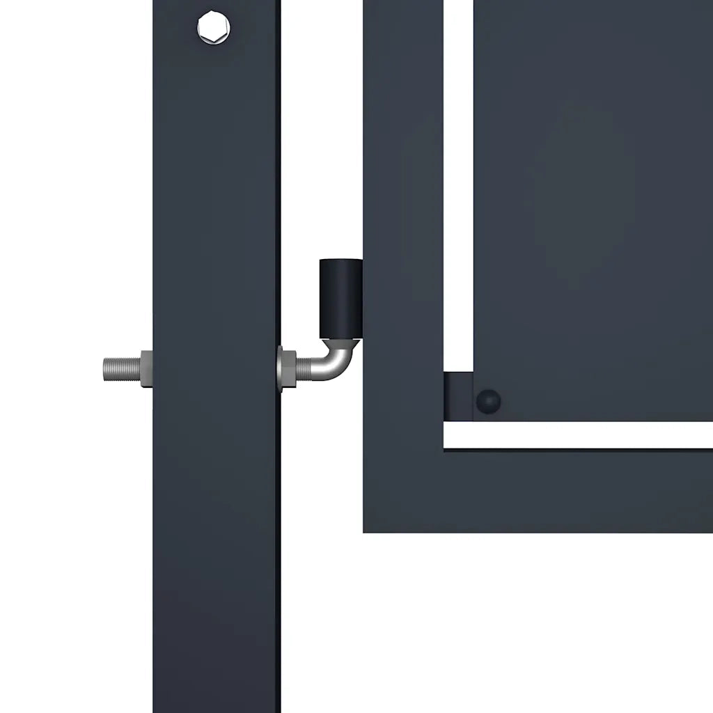 Cancello da Giardino in Acciaio 400x175 cm Antracite 144533