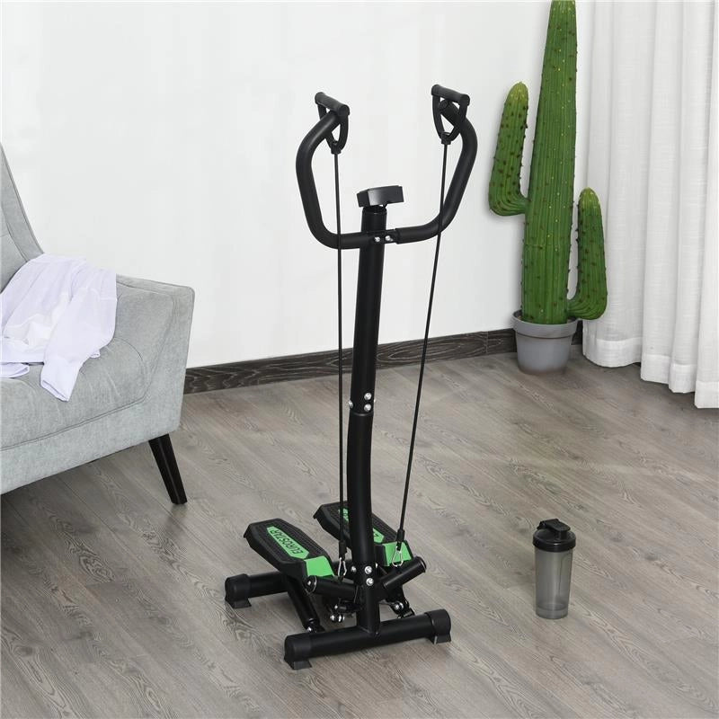 STEPPER PROFESSIONALE FITNESS CON MANUBRIO E CORDE, 40X48X118CM