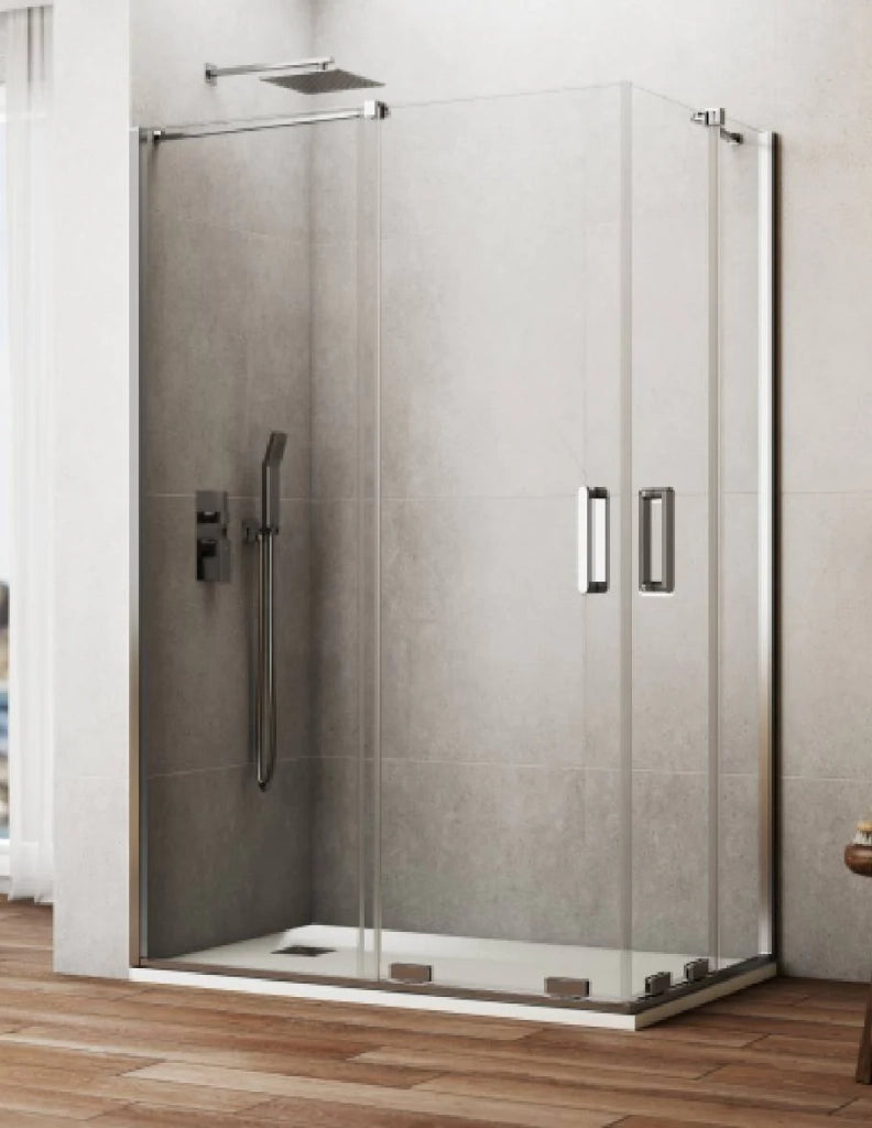 Box doccia ingresso angolare 2+2 CIRENE (KENNA) 120x70 cm Cromo
