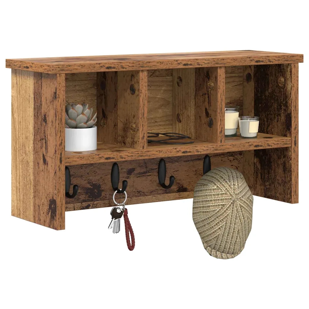 Appendiabiti a muro Legno vecchio 50 x 16 x 26 cm 874313