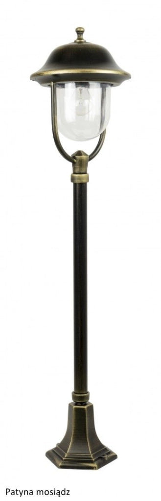 Lampione da giardino Prince retrò 117cm E27 nero IP43