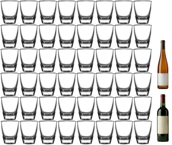 Set di bicchieri a forma di uovo da 48 - bicchieri da shot cristallizzati 35 ml
