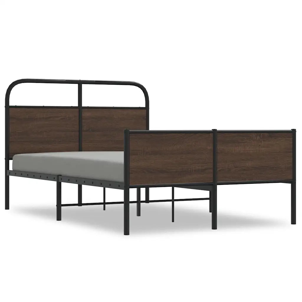 Giroletto senza Materasso-Struttura Letto Rovere Marrone 140x200 cm Truciolato 598644