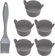 Set di forme per muffin e cake a lattine per pudding e uova - Grigio