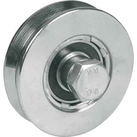 RUOTA CON BULLONE PER CANCELLI A 2 CUSCINETTI 140 mm
