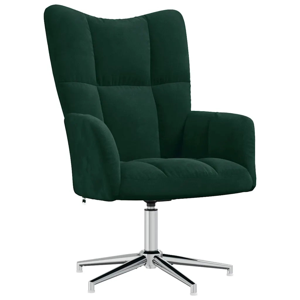 Poltrona Relax Verde Scuro in Velluto 328119