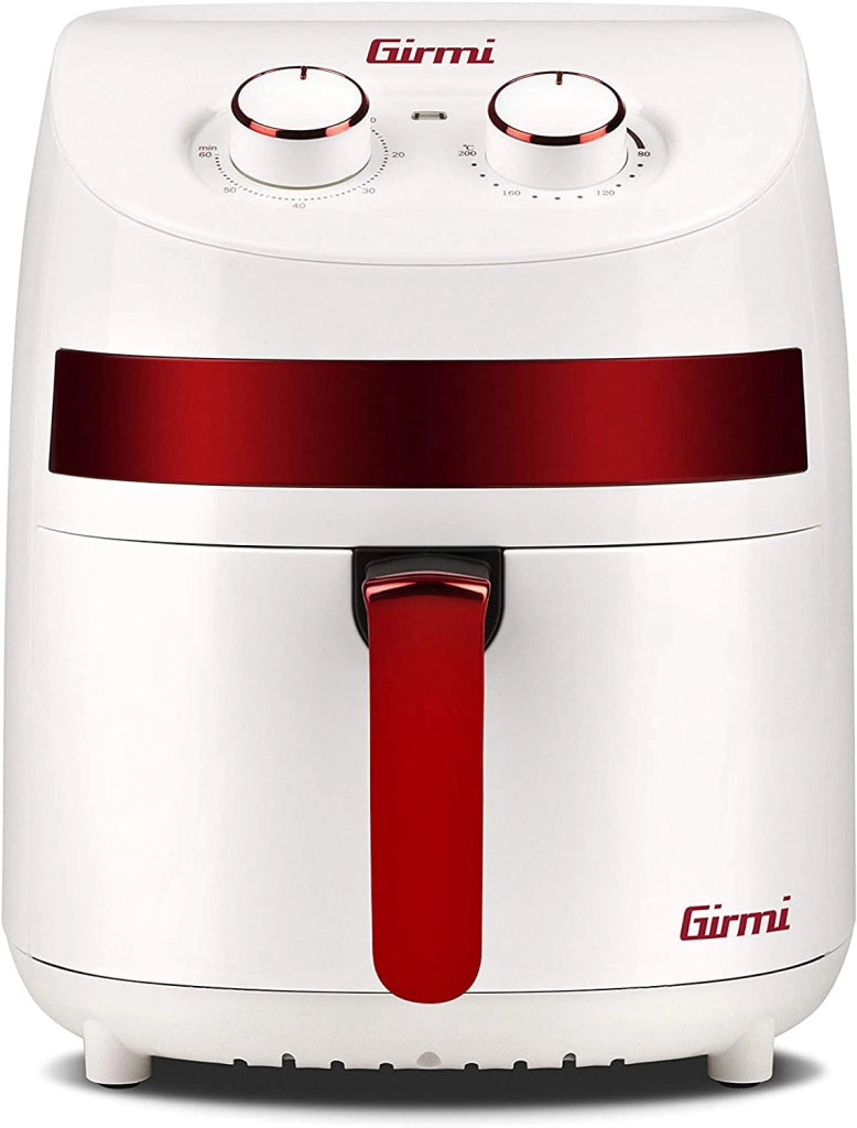 GIRMI FRIGGITRICE AD ARIA CON CAPIENZA 3,200 LT DA 1000 W COLORE BIANCO E ROSSO
